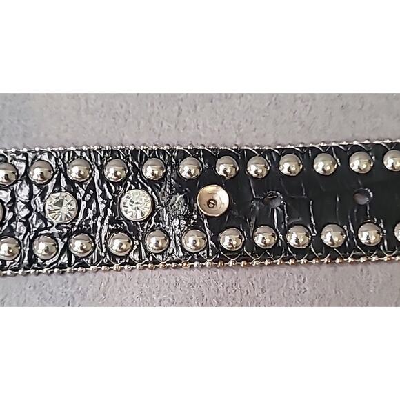 Women’s Western Nocona Black Rhinestone Studded Belt – Size Large 38–40" | GUC - Picture 5 of 9